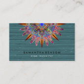 Elegant Lotus Flower Logo Yoga Visitekaartje (Voorkant)