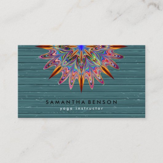 Elegant Lotus Flower Logo Yoga Visitekaartje (Voorkant)