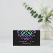 Elegant Lotus Flower Logo Yoga Visitekaartje (Staand voorkant)