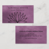 Elegant Lotus Flower Logo Yoga Visitekaartje (Voorkant / Achterkant)
