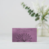 Elegant Lotus Flower Logo Yoga Visitekaartje (Staand voorkant)