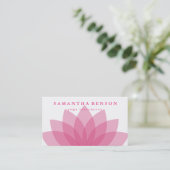 Elegant Lotus Flower Logo Yoga Visitekaartje (Staand voorkant)