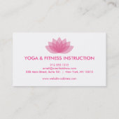 Elegant Lotus Flower Logo Yoga Visitekaartje (Achterkant)