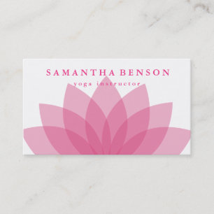 Elegant Lotus Flower Logo Yoga Visitekaartje