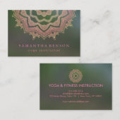 Elegant Lotus Flower Logo Yoga Visitekaartje (Voorkant / Achterkant)