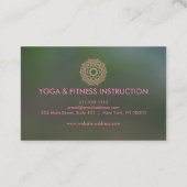 Elegant Lotus Flower Logo Yoga Visitekaartje (Achterkant)