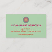Elegant Lotus Flower Logo Yoga Visitekaartje (Achterkant)