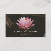 Elegant Lotus Flower Logo Yoga Visitekaartje (Voorkant)