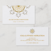 Elegant Lotus Flower Logo Yoga Visitekaartje (Voorkant / Achterkant)