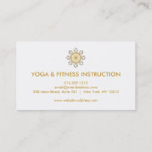 Elegant Lotus Flower Logo Yoga Visitekaartje (Achterkant)