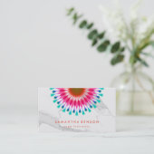 Elegant Lotus Flower Logo Yoga Visitekaartje (Staand voorkant)