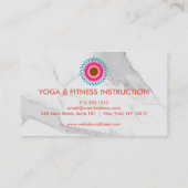 Elegant Lotus Flower Logo Yoga Visitekaartje (Achterkant)