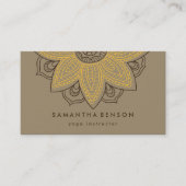 Elegant Lotus Flower Logo Yoga Visitekaartje (Voorkant)