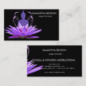 Elegant Lotus Flower Logo Yoga Visitekaartje (Voorkant / Achterkant)