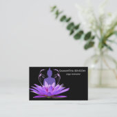 Elegant Lotus Flower Logo Yoga Visitekaartje (Staand voorkant)