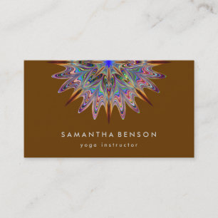 Elegant Lotus Flower Logo Yoga Visitekaartje