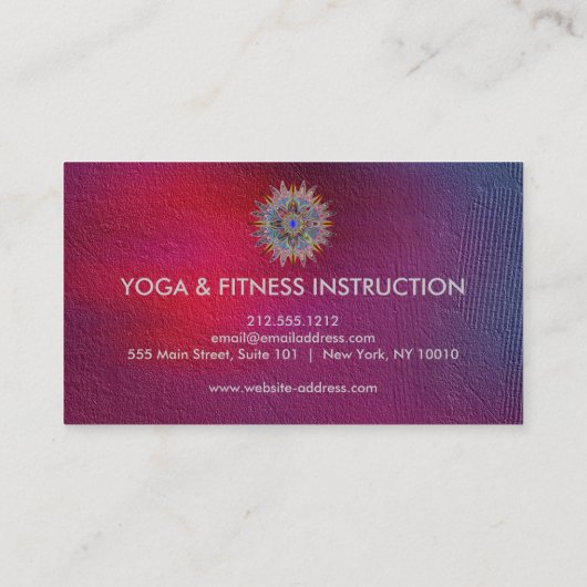 Elegant Lotus Flower Logo Yoga Visitekaartje (Achterkant)