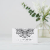 Elegant Lotus Flower Logo Yoga Visitekaartje (Staand voorkant)