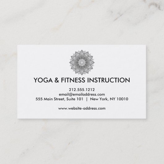 Elegant Lotus Flower Logo Yoga Visitekaartje (Achterkant)