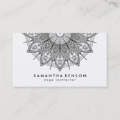 Elegant Lotus Flower Logo Yoga Visitekaartje (Voorkant)