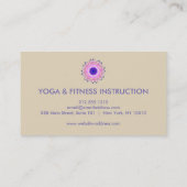 Elegant Lotus Flower Logo Yoga Visitekaartje (Achterkant)