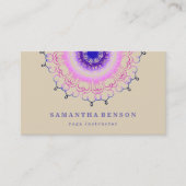 Elegant Lotus Flower Logo Yoga Visitekaartje (Voorkant)