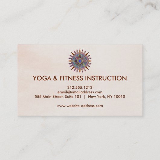Elegant Lotus Flower Logo Yoga Visitekaartje (Achterkant)