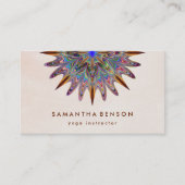 Elegant Lotus Flower Logo Yoga Visitekaartje (Voorkant)