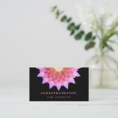 Elegant Lotus Flower Logo Yoga Visitekaartje (Staand voorkant)