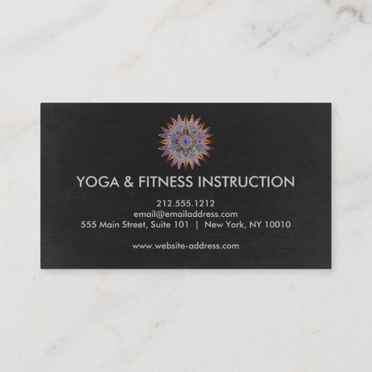 Elegant Lotus Flower Logo Yoga Visitekaartje (Achterkant)