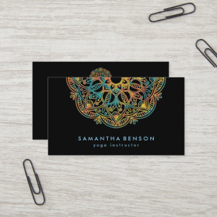 Elegant Lotus Flower Logo Yoga Visitekaartje