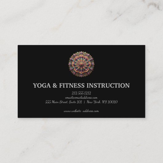 Elegant Lotus Flower Logo Yoga Visitekaartje (Achterkant)