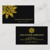 Elegant Lotus Flower Logo Yoga Visitekaartje (Voorkant / Achterkant)