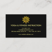 Elegant Lotus Flower Logo Yoga Visitekaartje (Achterkant)