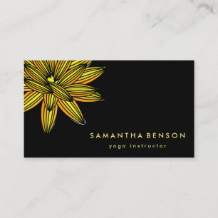 Elegant Lotus Flower Logo Yoga Visitekaartje