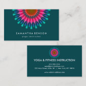 Elegant Lotus Flower Logo Yoga Visitekaartje (Voorkant / Achterkant)