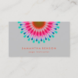 Elegant Lotus Flower Logo Yoga Visitekaartje