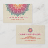 Elegant Lotus Flower Logo Yoga Visitekaartje (Voorkant / Achterkant)