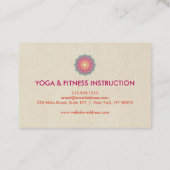 Elegant Lotus Flower Logo Yoga Visitekaartje (Achterkant)
