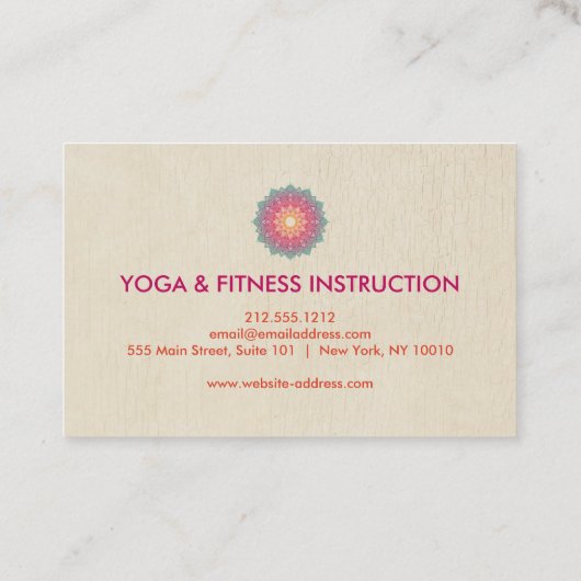 Elegant Lotus Flower Logo Yoga Visitekaartje (Achterkant)