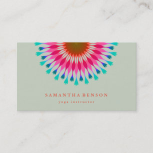 Elegant Lotus Flower Logo Yoga Visitekaartje