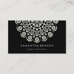 Elegant Lotus Flower Logo Yoga Visitekaartje