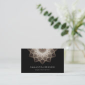 Elegant Lotus Flower Logo Yoga Visitekaartje (Staand voorkant)