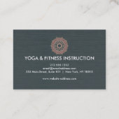 Elegant Lotus Flower Logo Yoga Visitekaartje (Achterkant)