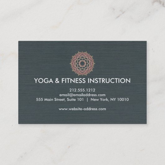 Elegant Lotus Flower Logo Yoga Visitekaartje (Achterkant)