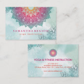 Elegant Lotus Flower Logo Yoga Visitekaartje (Voorkant / Achterkant)