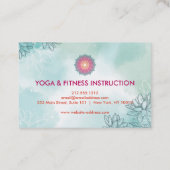 Elegant Lotus Flower Logo Yoga Visitekaartje (Achterkant)