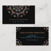 Elegant Lotus Flower Logo Yoga Visitekaartje (Voorkant / Achterkant)