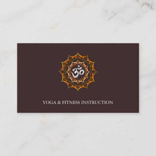 Elegant Lotus Flower Logo Yoga Visitekaartje (Voorkant)