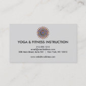 Elegant Lotus Flower Logo Yoga Visitekaartje (Achterkant)